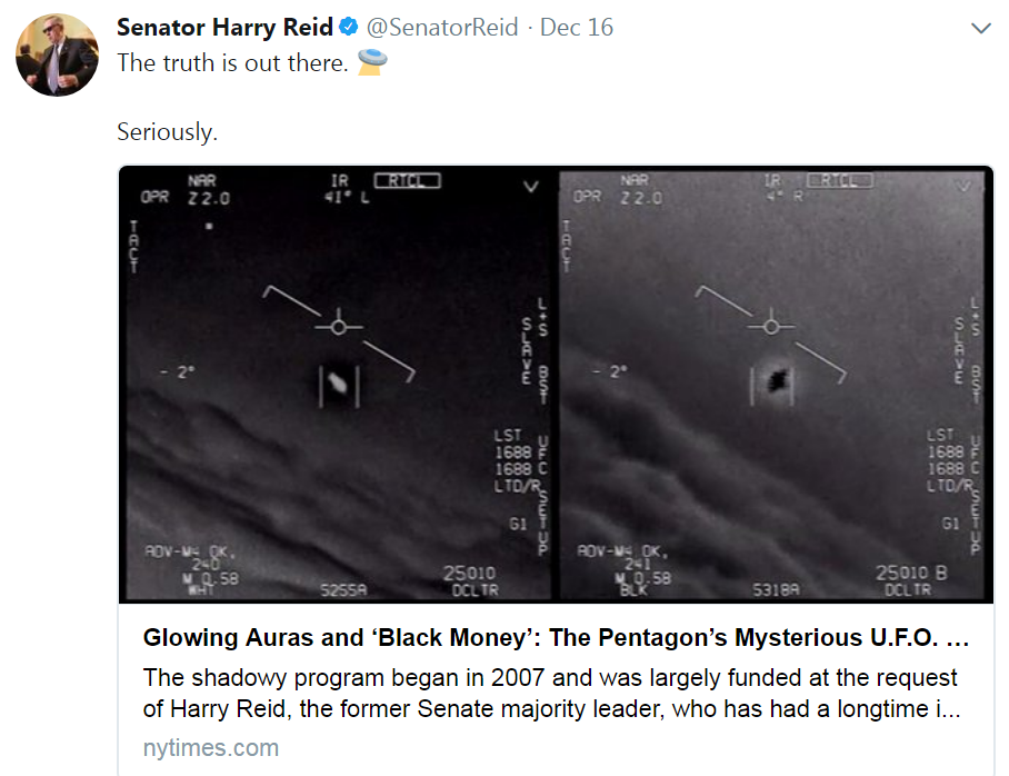 Harry Reid Tweet